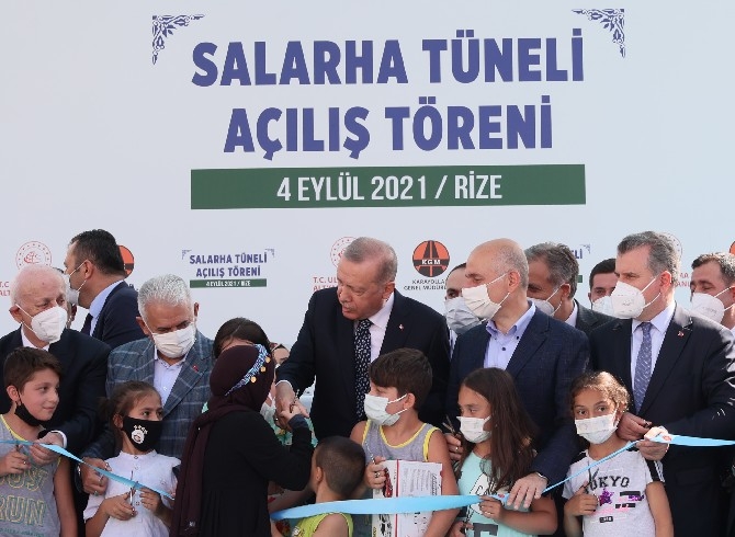 Cumhurbaşkanı Erdoğan Salarha Tüneli'nin Açılışını Gerçekleştirdi 27