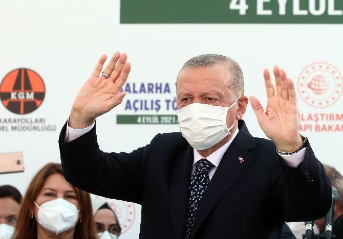 Cumhurbaşkanı Erdoğan Salarha Tüneli'nin Açılışını Gerçekleştirdi 34