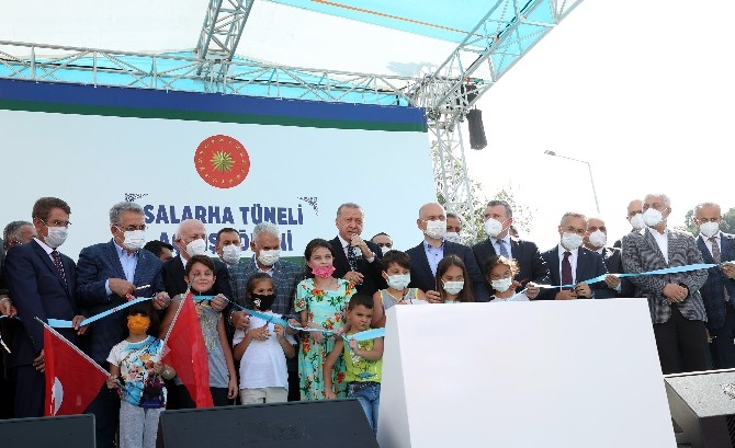 Cumhurbaşkanı Erdoğan Salarha Tüneli'nin Açılışını Gerçekleştirdi 51