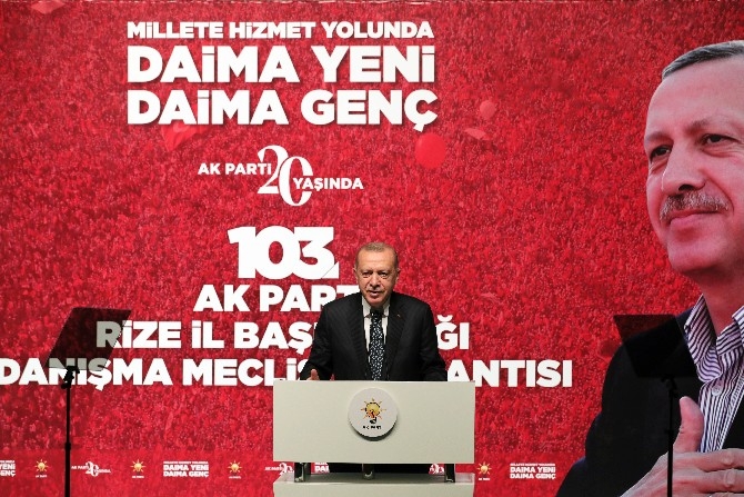 Cumhurbaşkanı Erdoğan Rize'de AK Parti Danışma Meclis Toplantısında 7