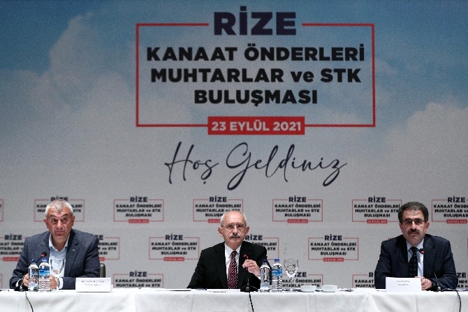 Kılıçdaroğlu, Rize'de kanaat önderleri, muhtarlar ve STK temsilcile 13