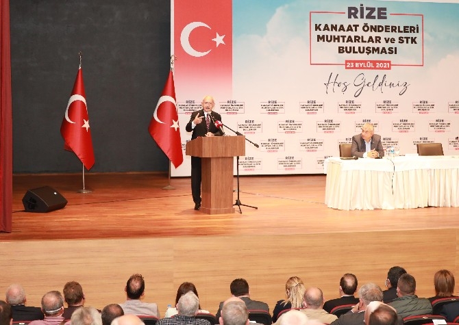 Kılıçdaroğlu, Rize'de kanaat önderleri, muhtarlar ve STK temsilcile 5