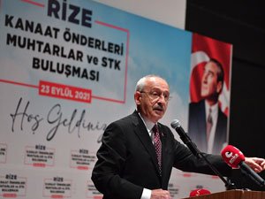 Kılıçdaroğlu, Rize'de kanaat önderleri, muhtarlar ve STK temsilcile