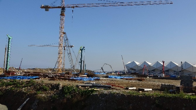 Deniz dolgusuna inşa edilecek Trabzon Şehir Hastanesi için fore kazık ça 10
