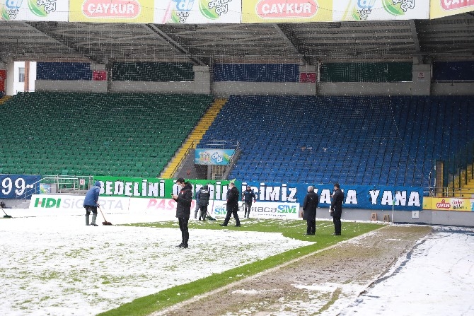 Çaykur Rizespor-Antalyaspor mücadelesi için statta inceleme yapıldı 1