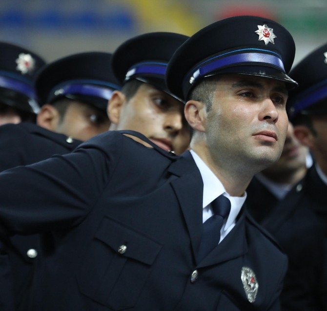 Rize'de polis adayları mezuniyet heyecanı yaşadı 11