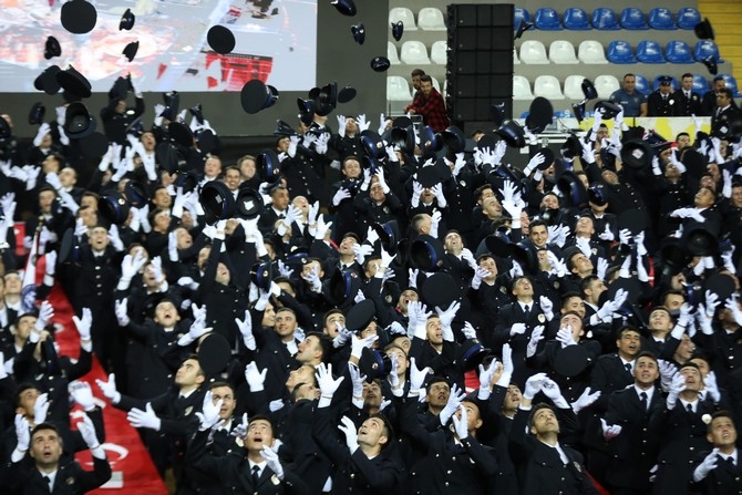 Rize'de polis adayları mezuniyet heyecanı yaşadı 13