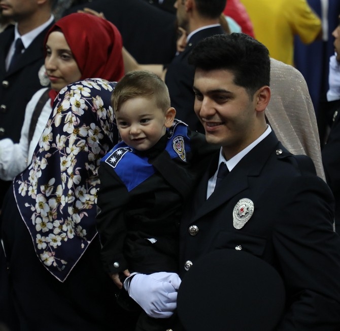 Rize'de polis adayları mezuniyet heyecanı yaşadı 19