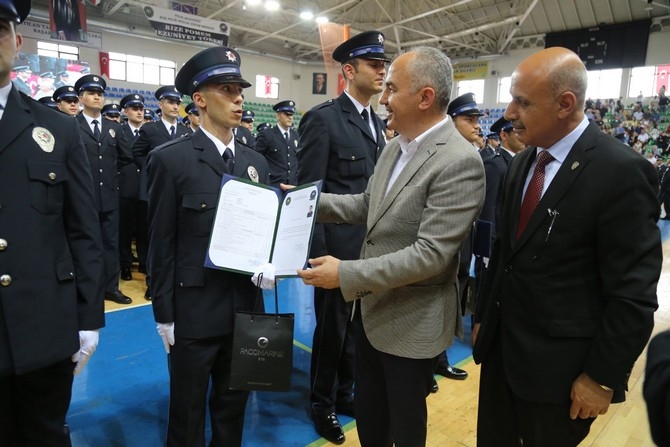Rize'de polis adayları mezuniyet heyecanı yaşadı 22