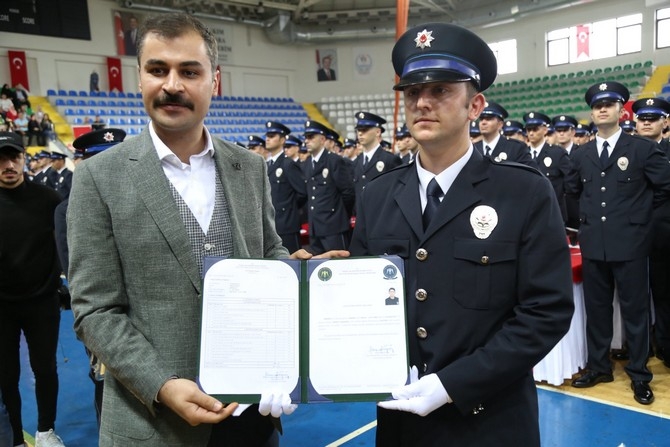 Rize'de polis adayları mezuniyet heyecanı yaşadı 27