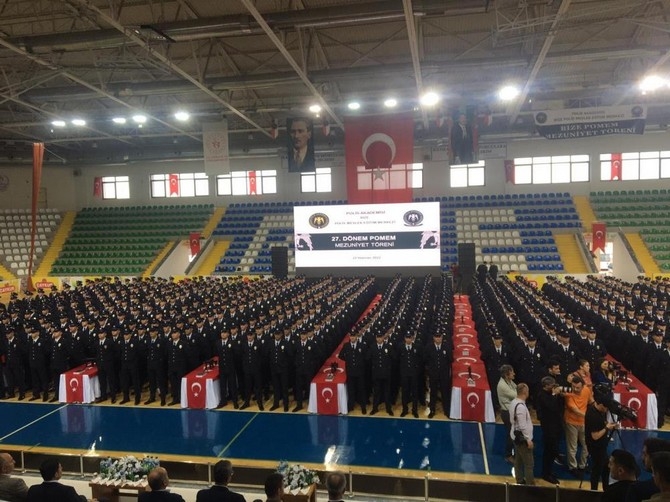 Rize'de polis adayları mezuniyet heyecanı yaşadı 33