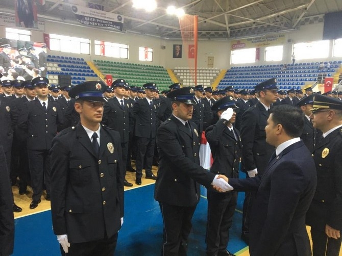 Rize'de polis adayları mezuniyet heyecanı yaşadı 34