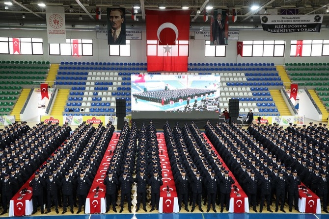 Rize'de polis adayları mezuniyet heyecanı yaşadı 9