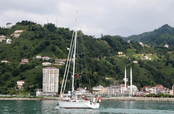 DADD Ralli Karadeniz 2022 etkinliği kapsamında 22 yelkenli yat Rize' 3