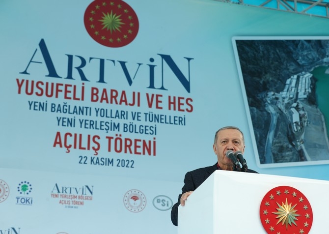 Cumhurbaşkanı Erdoğan Yusufeli Barajı ve HES'i Hizmete Açtı 24