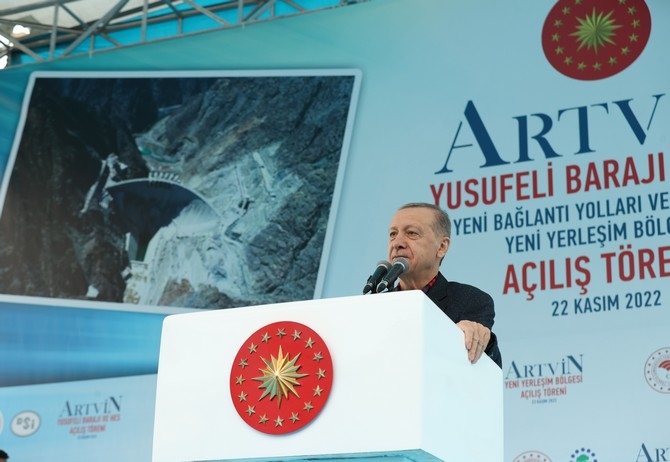 Cumhurbaşkanı Erdoğan Yusufeli Barajı ve HES'i Hizmete Açtı 25