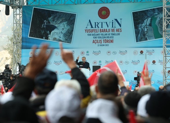 Cumhurbaşkanı Erdoğan Yusufeli Barajı ve HES'i Hizmete Açtı 27
