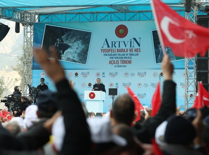 Cumhurbaşkanı Erdoğan Yusufeli Barajı ve HES'i Hizmete Açtı 3