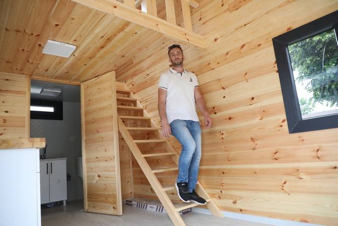 Rize'de meslek lisesi öğrencilerinden "taşınabilir ev" üretimi 9