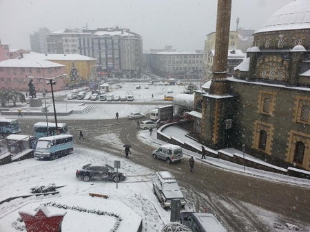 Rize'de Kar Yağışı Başladı 10