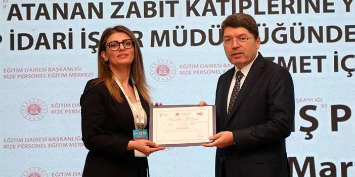 Adalet Bakanı Tunç, Rize'de sertifika törenine katıldı