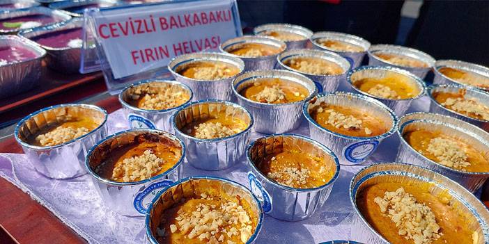 Rize'nin yeni lezzeti 'Cevizli balkabaklı fırın helvası’ oldu