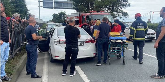 Rize'de trafik kazası: 3 yaralı