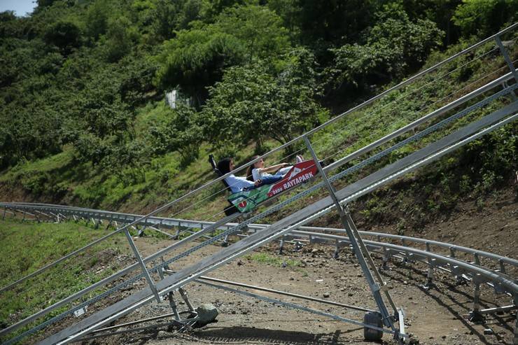 Ordu'da turistler dağ kızağı heyecanı yaşıyor 15