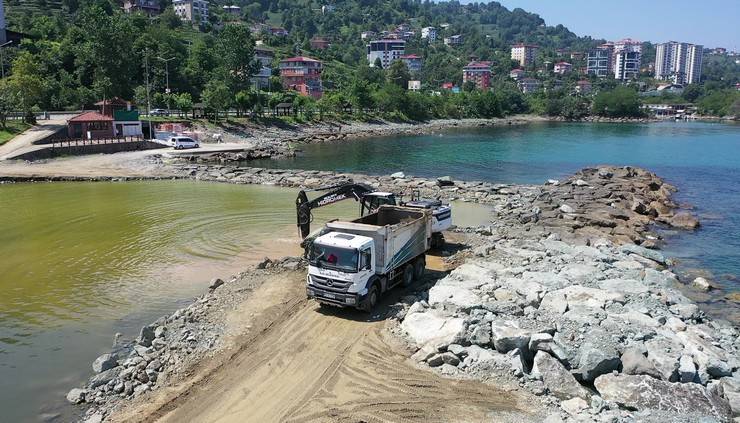 Rize'de Halk Plajı Yapım Çalışmaları Başladı! 4