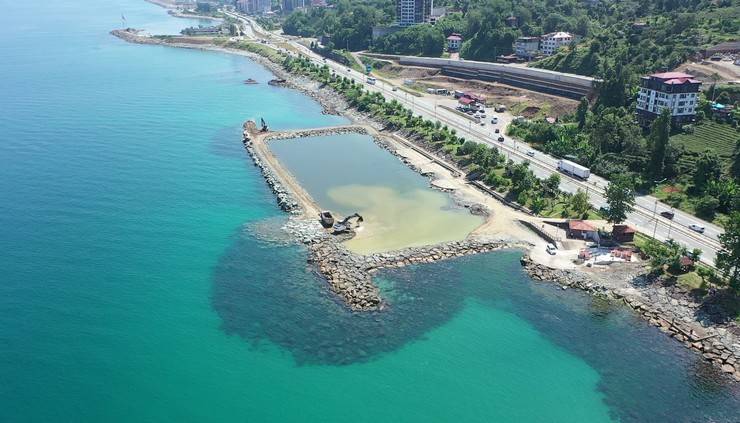 Rize'de Halk Plajı Yapım Çalışmaları Başladı! 8