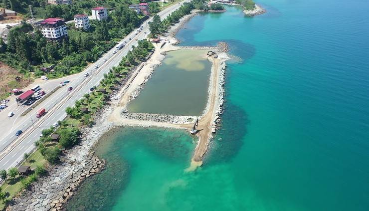 Rize'de Halk Plajı Yapım Çalışmaları Başladı! 9