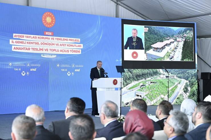 Cumhurbaşkanı Erdoğan, Rize'de Toplu Açılış Töreni'nde 16