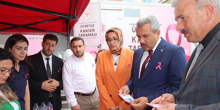 Rize'de Valilik personeline Ücretsiz Kanser Taraması yapıldı