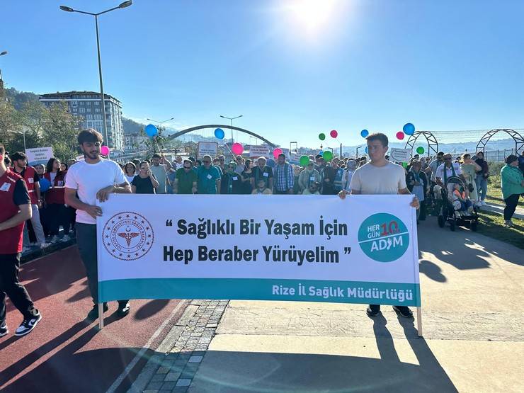 Rize’de yoğun katılımlı Dünya Yürüyüş Günü etkinliği 4