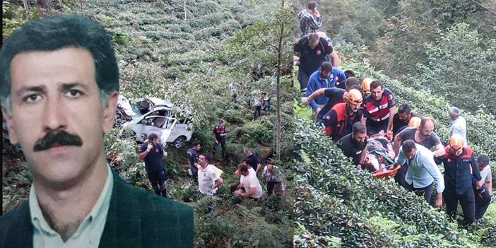 Rize'de araç çay bahçesine yuvarlandı 1 ölü, 1 yaralı