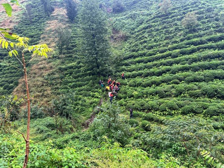 Rize’de dereye yuvarlanan aracın sürücüsü yaralandı 7