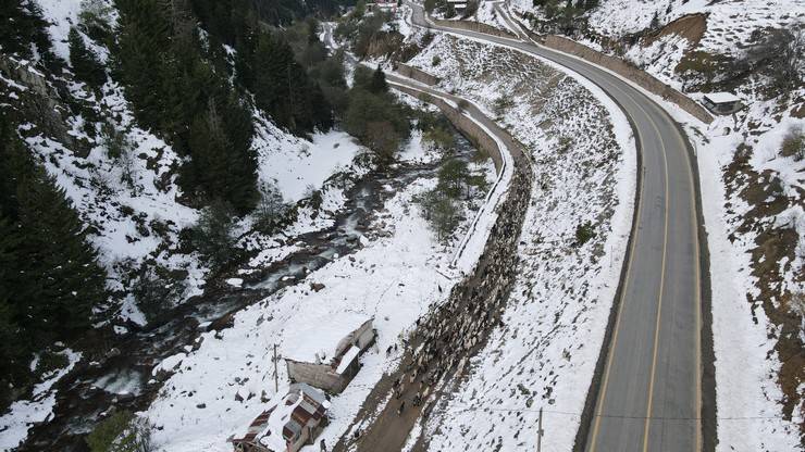 Rize’nin karlı yaylalarından kartpostallık görüntüler 8