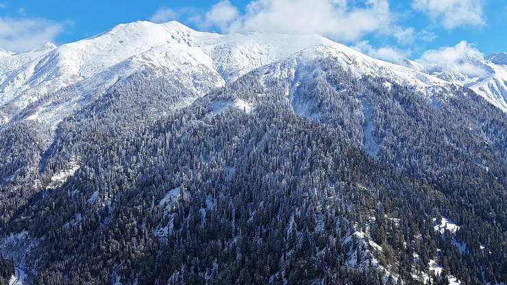 Rize'nin yüksek kesimlerine kar yağdı 6