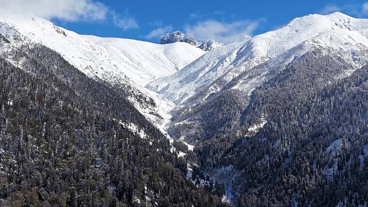 Rize'nin yüksek kesimlerine kar yağdı 7