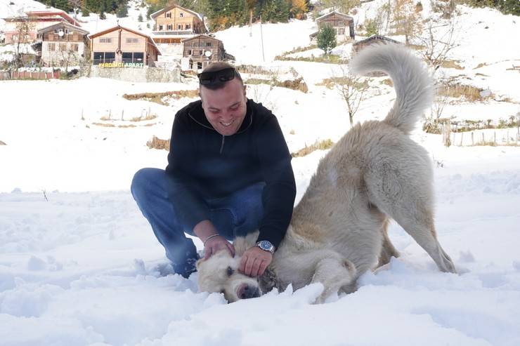 Ayder'de sonbahar kış ile birleşti, manzara mest etti 3