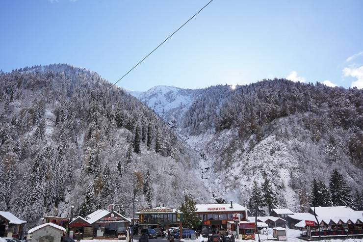 Ayder'de sonbahar kış ile birleşti, manzara mest etti 8