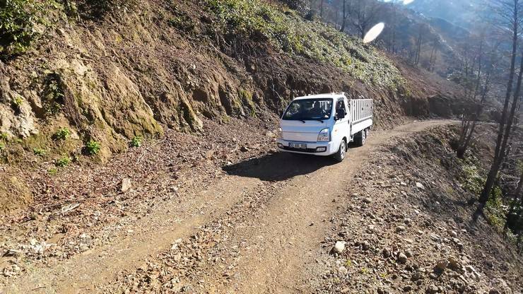 Rize'de yol yapıldı, teleferikle tehlikeli yolculuk son buldu 4