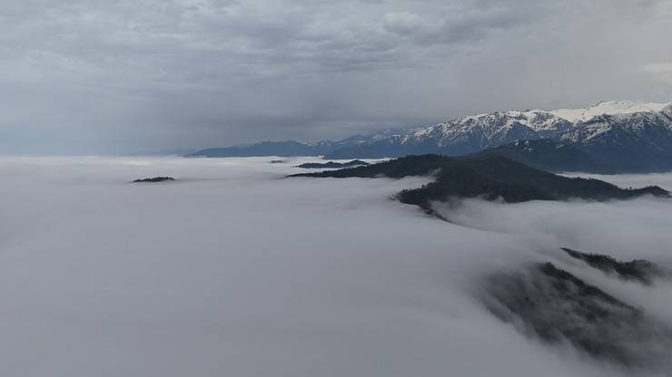 Rize'nin yüksek kesimlerinde 'bulut denizi' 13