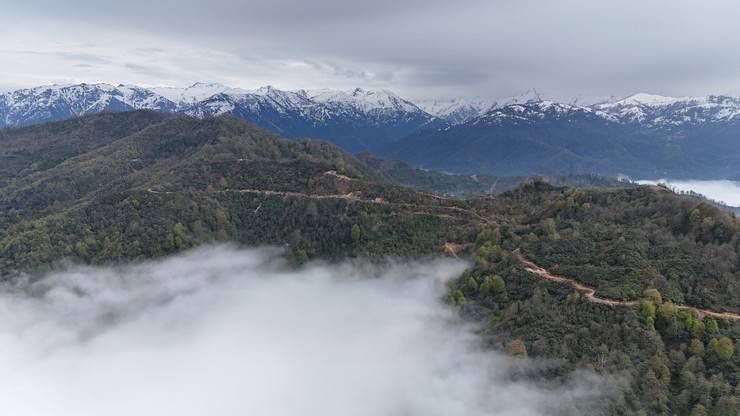 Rize'nin yüksek kesimlerinde 'bulut denizi' 15
