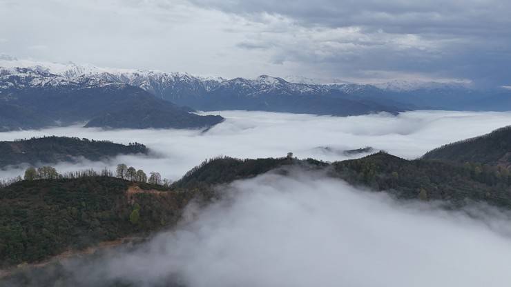 Rize'nin yüksek kesimlerinde 'bulut denizi' 18