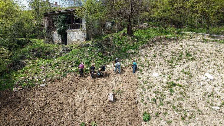 Karadeniz kadınının zorlu mesaisi başladı 1