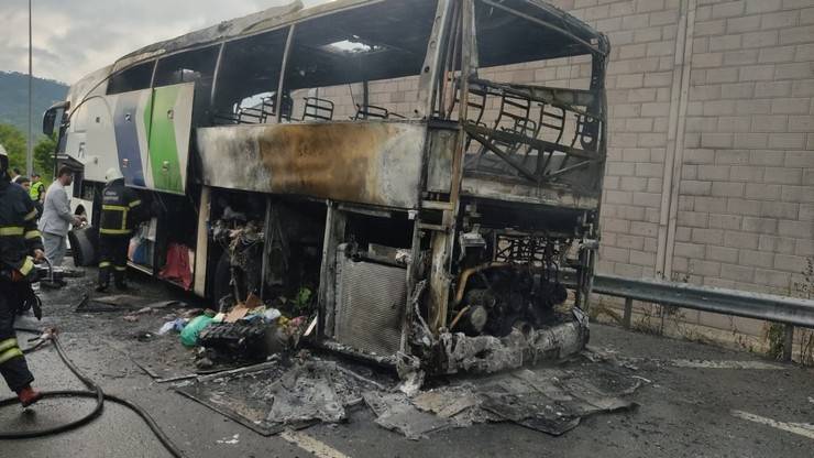 Ordu'da yolcu otobüsünde çıkan yangın söndürüldü 5