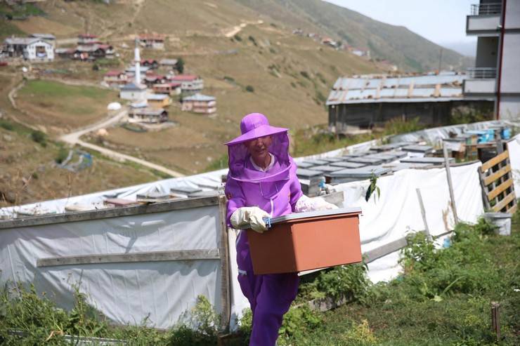 Dünyaca ünlü Anzer balının üretimi için mühürlenen peteklerden numune alındı 3