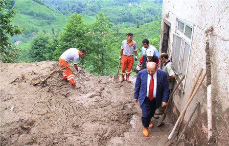 Rize'de Heyelan