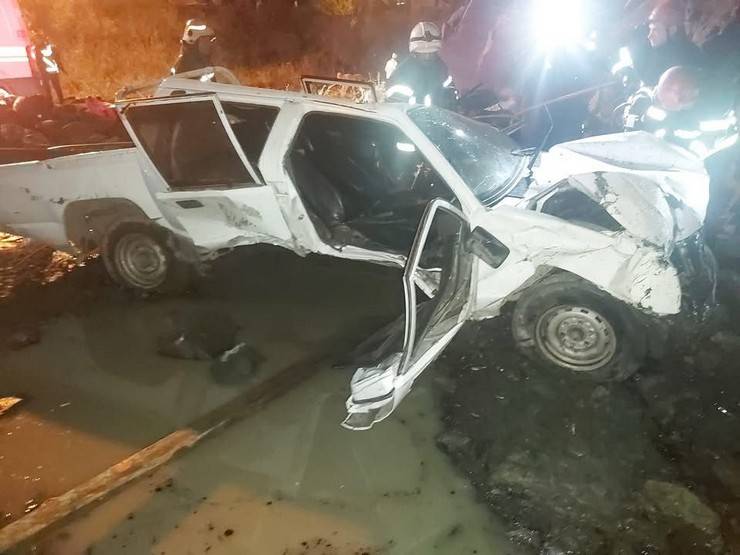 Rize’de Kamyonet Yeni Otobüs Terminali İnşaat Alanına Düştü: 1 Ölü 14
